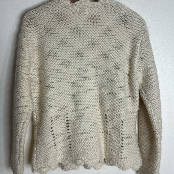 Vtg Alps 100% Wool Long Sleeve Chunky Cottage Core Button Cardigan Sweater M - Picture 10 of 10